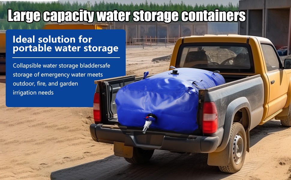 Bolsa de Água Drado Portátil com Torneira de Esfera em PVC, Dobrável e Espessa para Armazenamento e Transporte de Líquidos no Jardim