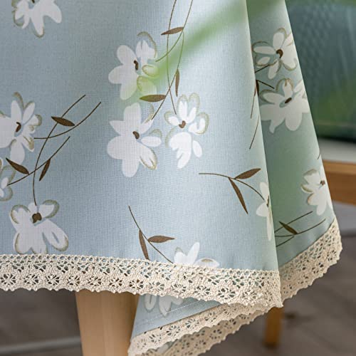 GLORY SEASON Yağlı Su Geçirmez Masa Örtüsü, Dökülmez, Leke Tutmaz, Rustik, Pamuk, Keten, Baskılı Kumaş, Dikdörtgen, PU, Vinil, Dış ve İç Dekorasyon için Masa Örtüsü