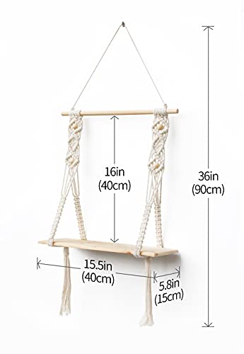 Afuly Estanteria Pared Madera Boho