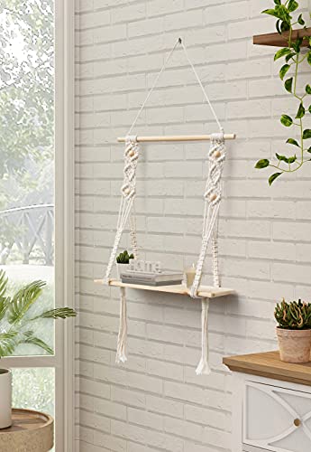 Afuly Estanteria Pared Madera Boho