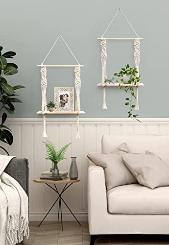 Afuly Estanteria Pared Madera Boho