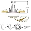 10 Spots GU10 Recarregáveis Aço Inox Escovado 68mm Foco