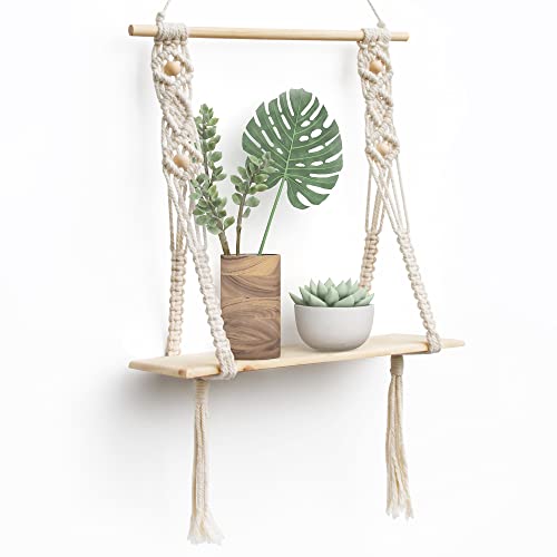 Afuly Estanteria Pared Madera Boho
