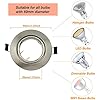 10 Spots GU10 Recarregáveis Aço Inox Escovado 68mm Foco