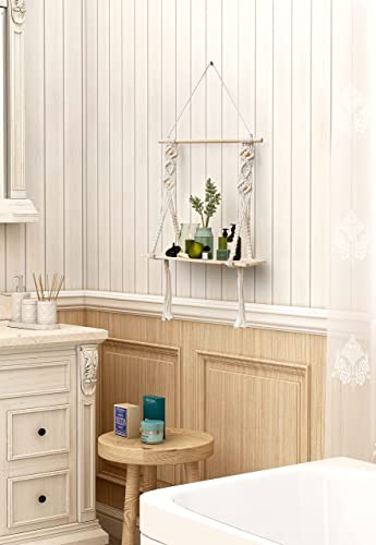 Afuly Estanteria Pared Madera Boho
