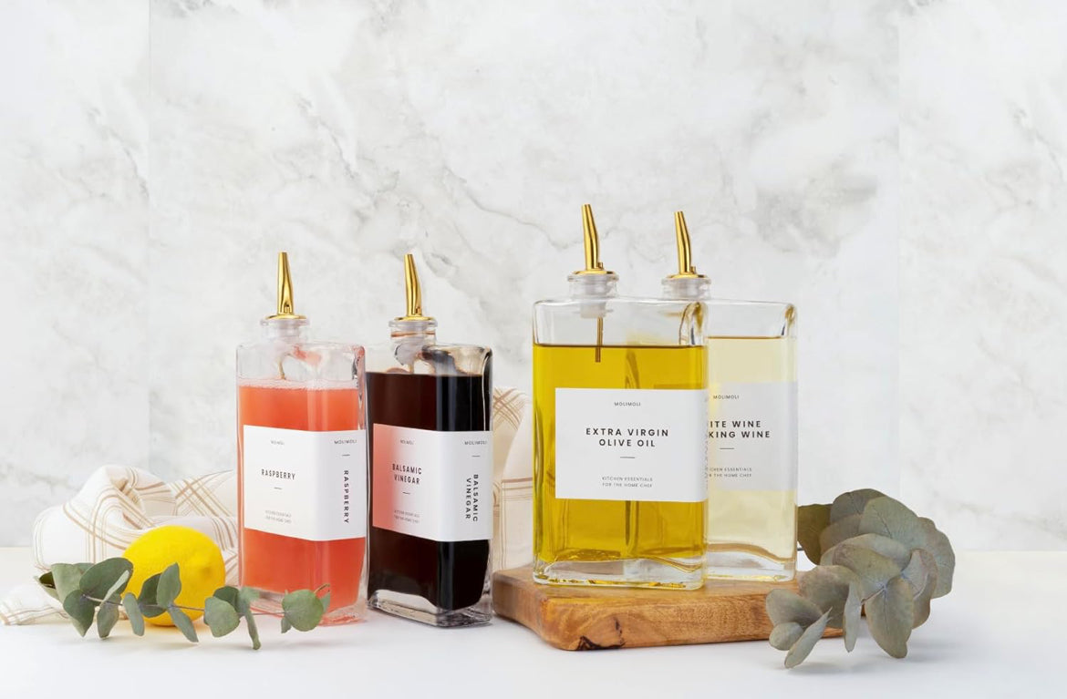 Conjunto de 2 Garrafas de Azeite e Vinagre