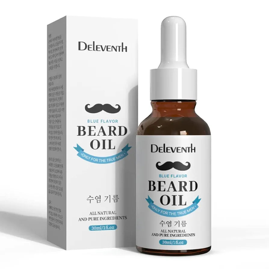 DEleventh Korean Brand Beard Oil 30ml / For a Refreshing, Masculine Scent & Soft, Hydrated Beard All Natural Ingredients for Healthy Skin & Hair