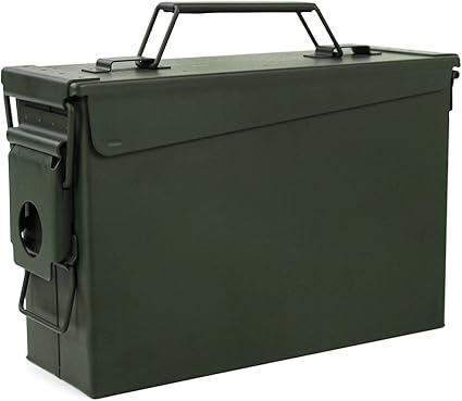 Caixa Metálica Multifunções para Munições GUGULUZA – Impermeável, Verde Militar