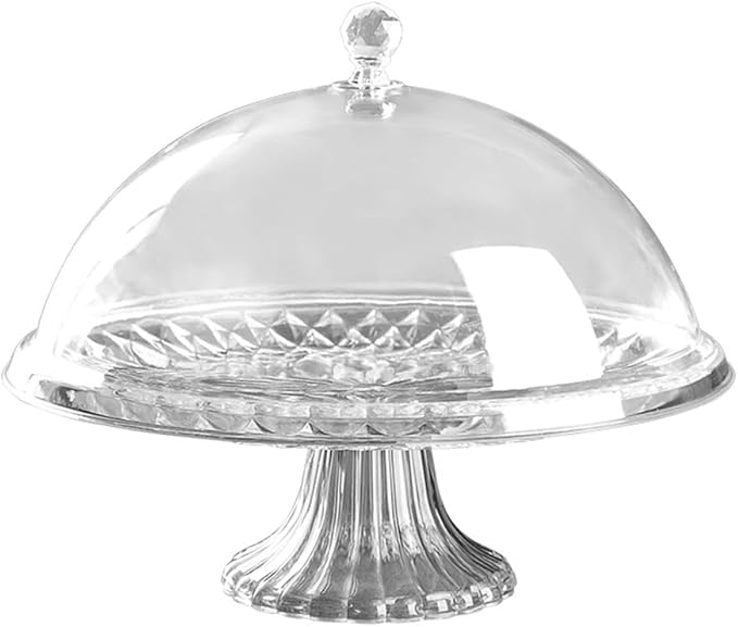 Prato para Bolos com Tampa em Acrílico – Elegante e Portátil