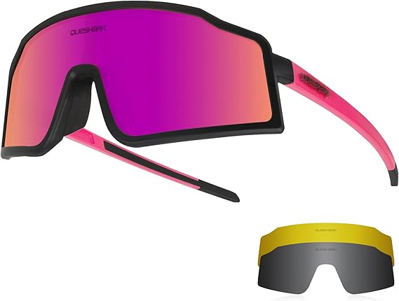 Óculos Desportivos Polarizados Queshark com 3 Lentes Intercambiáveis