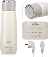 Chaleira Elétrica de Viagem 3-em-1 Bear – 300 ml com Aço Inoxidável Duplo