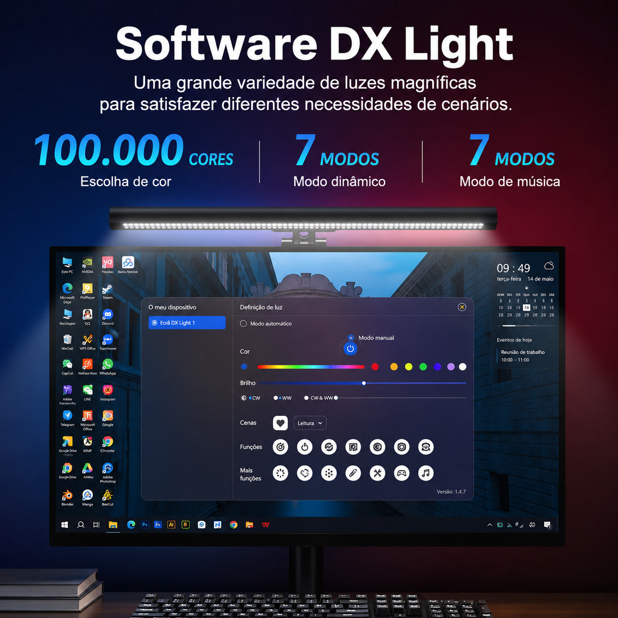 Barra de Luz LED para Monitor MIWATT 40 cm