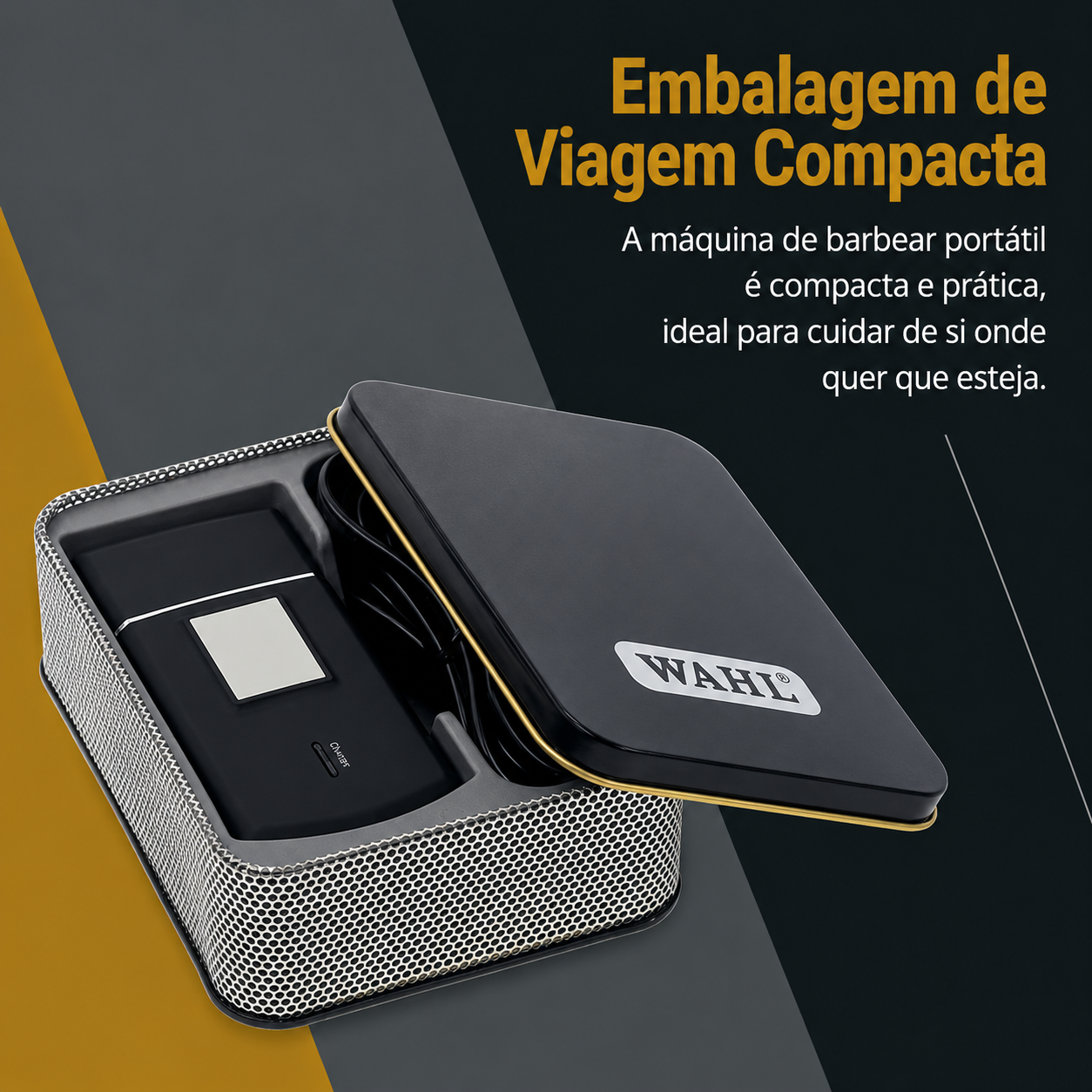 Máquina de Barbear Sem Fios Compacta 4,6 x 10 x 2 cm - Wahl Mobile Shaver