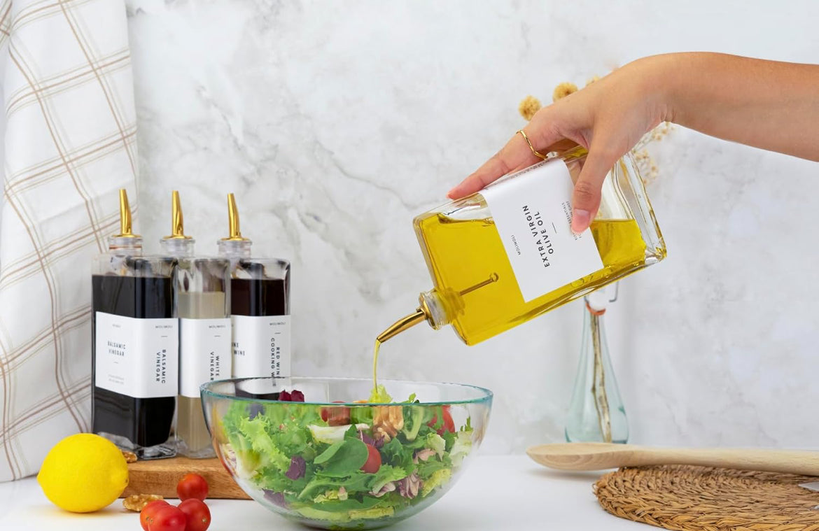 Conjunto de 2 Garrafas de Azeite e Vinagre