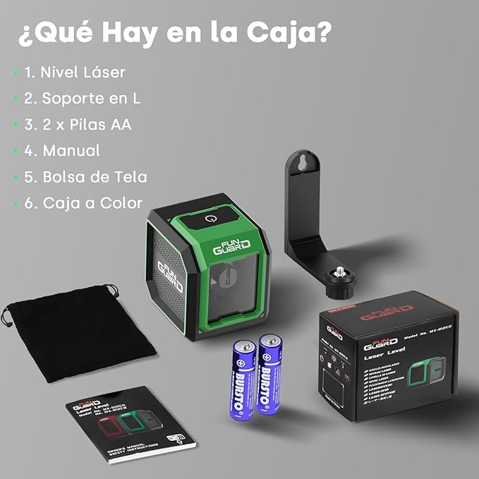 Nível Laser 360º Funguard Verde (30m) com Autonivelamento