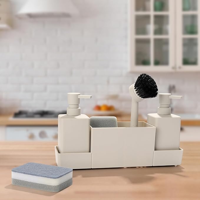Dispensador de Detergente de Cozinha AJEUNGAIN 4 em 1