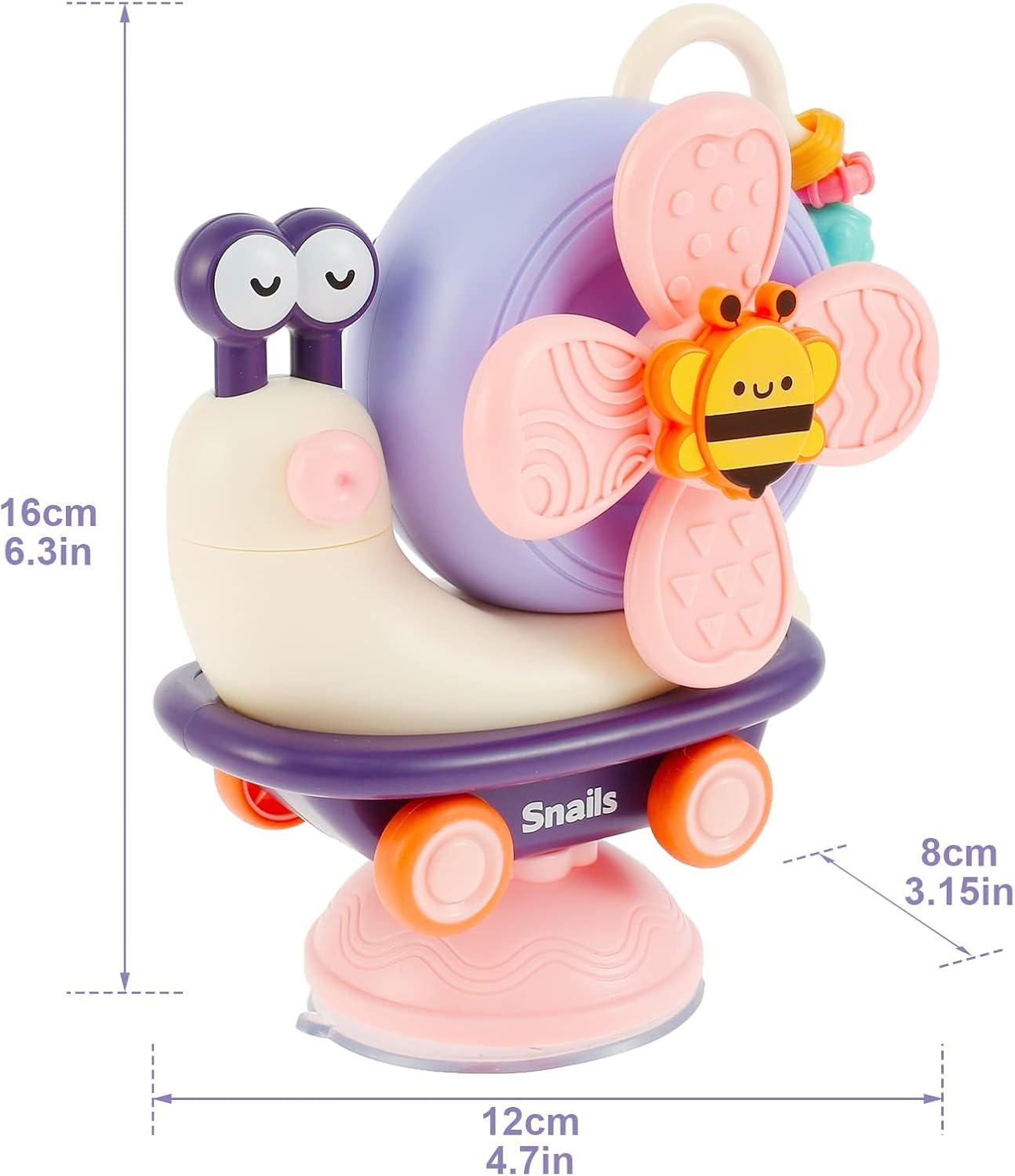 Brinquedo com Ventosa 3-em-1 – Montessori – Para Bebés 6–12 Meses | Banho, Alimentação e Desenvolvimento Motor