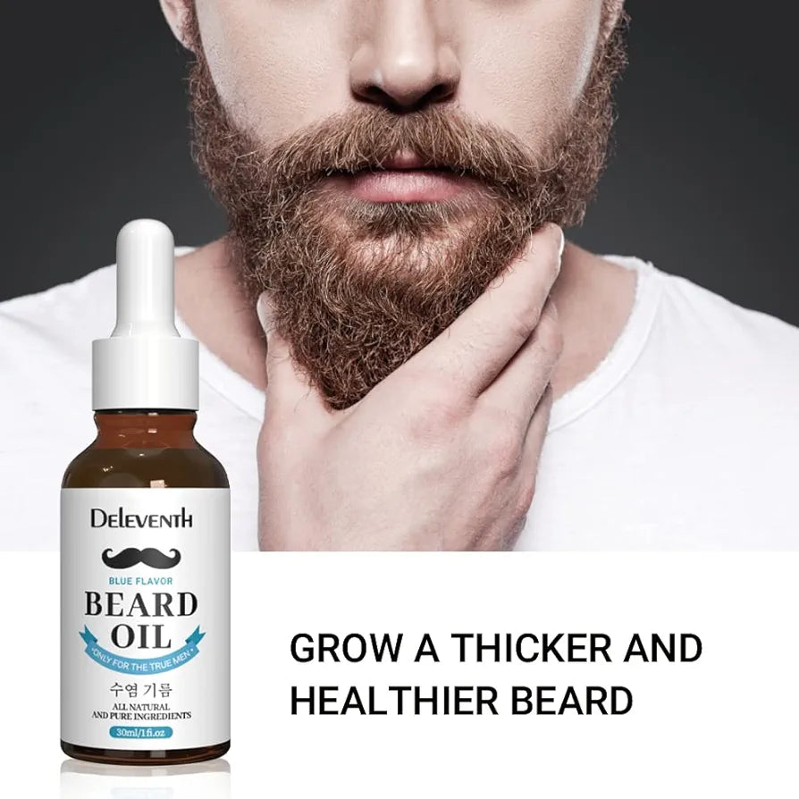 DEleventh Korean Brand Beard Oil 30ml / For a Refreshing, Masculine Scent & Soft, Hydrated Beard All Natural Ingredients for Healthy Skin & Hair