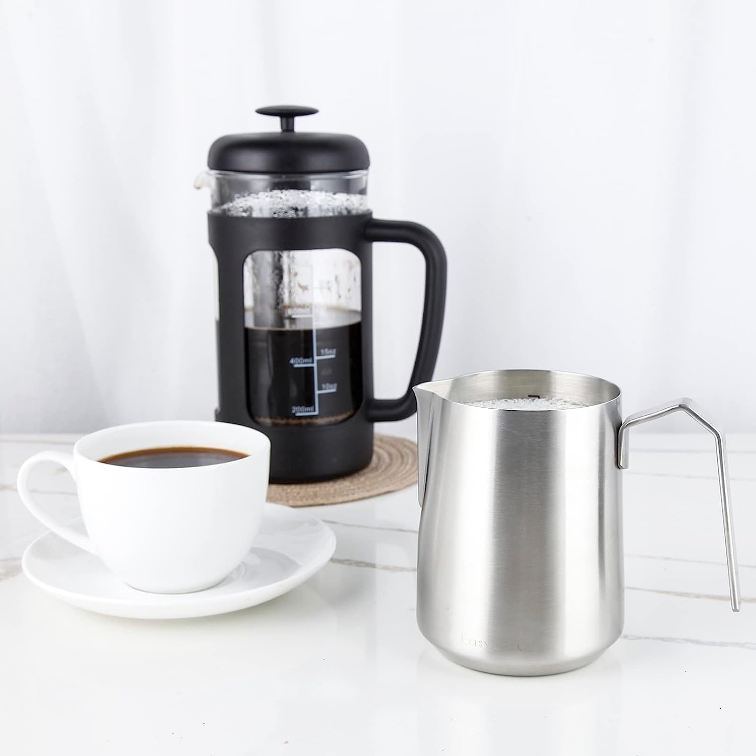 Jarro para Espumar Leite Easyworkz 600 ml em Aço Inoxidável