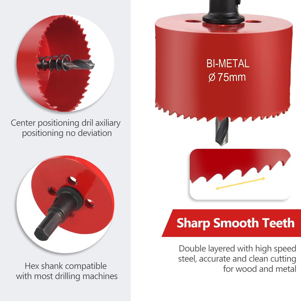 Kit de Serras Craneanas Bimetálicas Flintronic M42 – 13 Peças