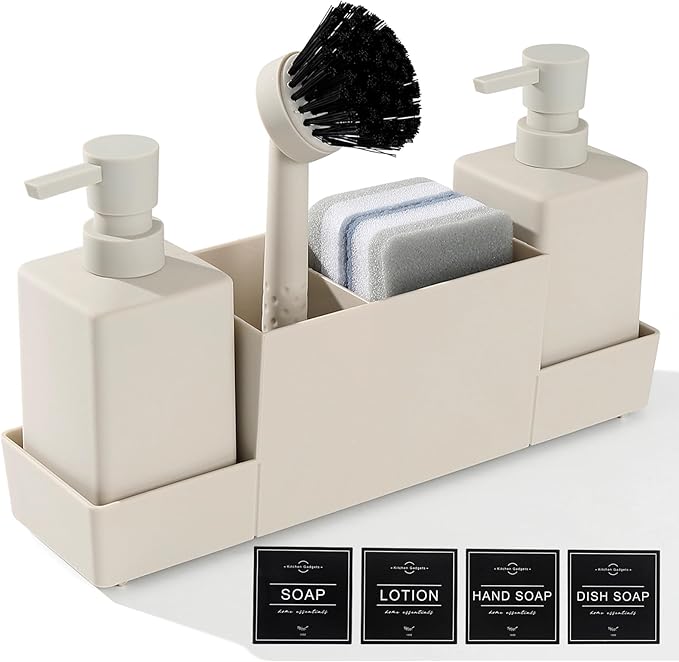 Dispensador de Detergente de Cozinha AJEUNGAIN 4 em 1