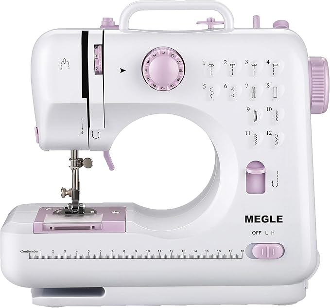 Máquina de Costura MEGLE FHSM-505 com Pedal e 12 Pontos