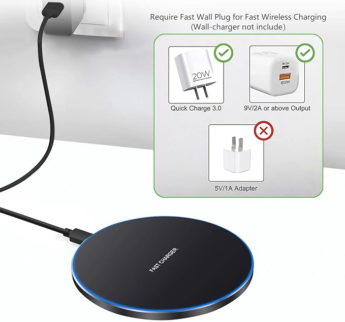 Carregador Wireless Rápido Qi 20W PDKUAI – Base de Carregamento Sem Fios USB-C