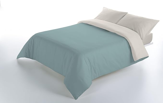 Conjunto de Roupa de Cama Lisa em Microfibra Reversível (240 x 220 cm) com 2 Fronhas