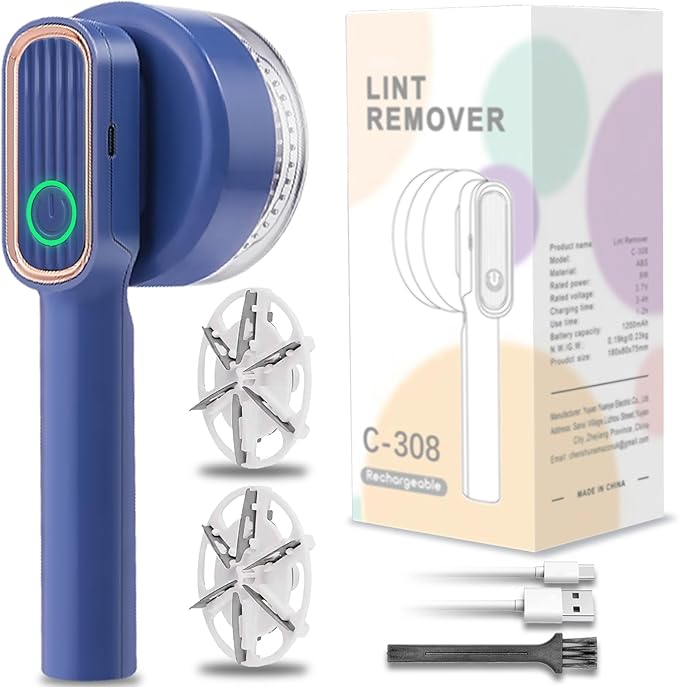 Removedor de Borbotos Elétrico, USB-C Recarregável