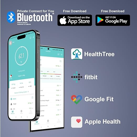 Balança Digital de Casa de Banho Healthkeep | Bluetooth