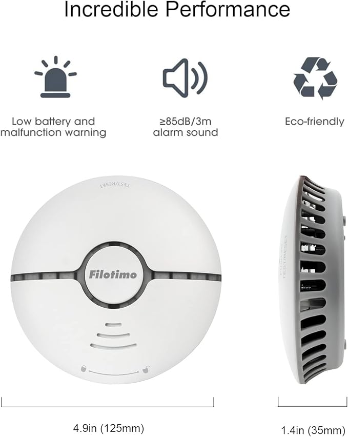 Pack 3 – Detetor de Fumo Wi-Fi - Alarme