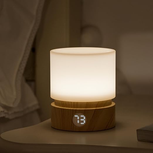 Lâmpada de Mesa e Noite Portátil com LED – Luz Quente e Recargável