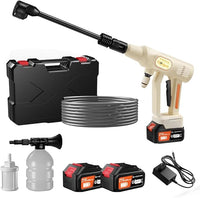 Lavadora de Alta Pressão a Bateria 21V (67 Bar / 980 PSI), com 2 Baterias 4000 mAh