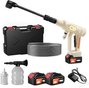 Lavadora de Alta Pressão a Bateria 21V (67 Bar / 980 PSI), com 2 Baterias 4000 mAh