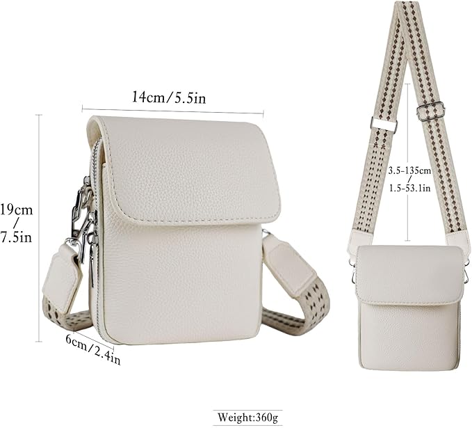 Bolsa Transversal Feminina em Couro PU com Bloqueio RFID