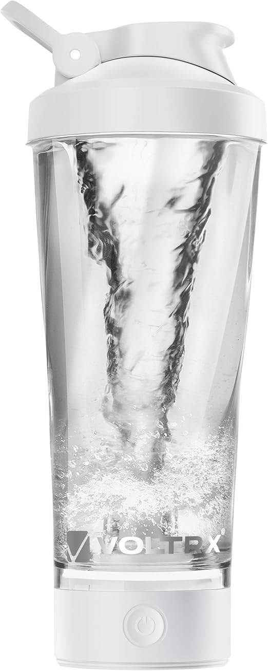 Shaker Elétrico VOLTRX VortexBoost 600 ml - Cor Branco