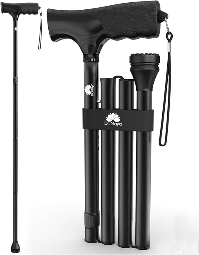 Bengala Dobrável Ajustável DR. MAYA – Leve em Alumínio até 113 kg