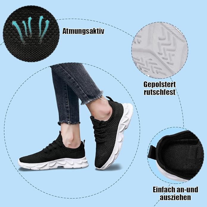 Sapatilhas/Ténis de corrida unisexo Preto & Branco