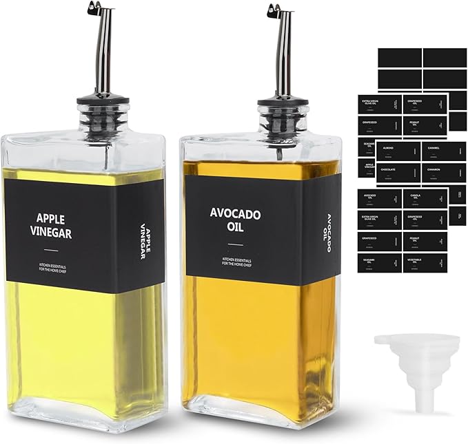 Conjunto de 2 Garrafas Dispensadoras de Azeite e Vinagre 500ml