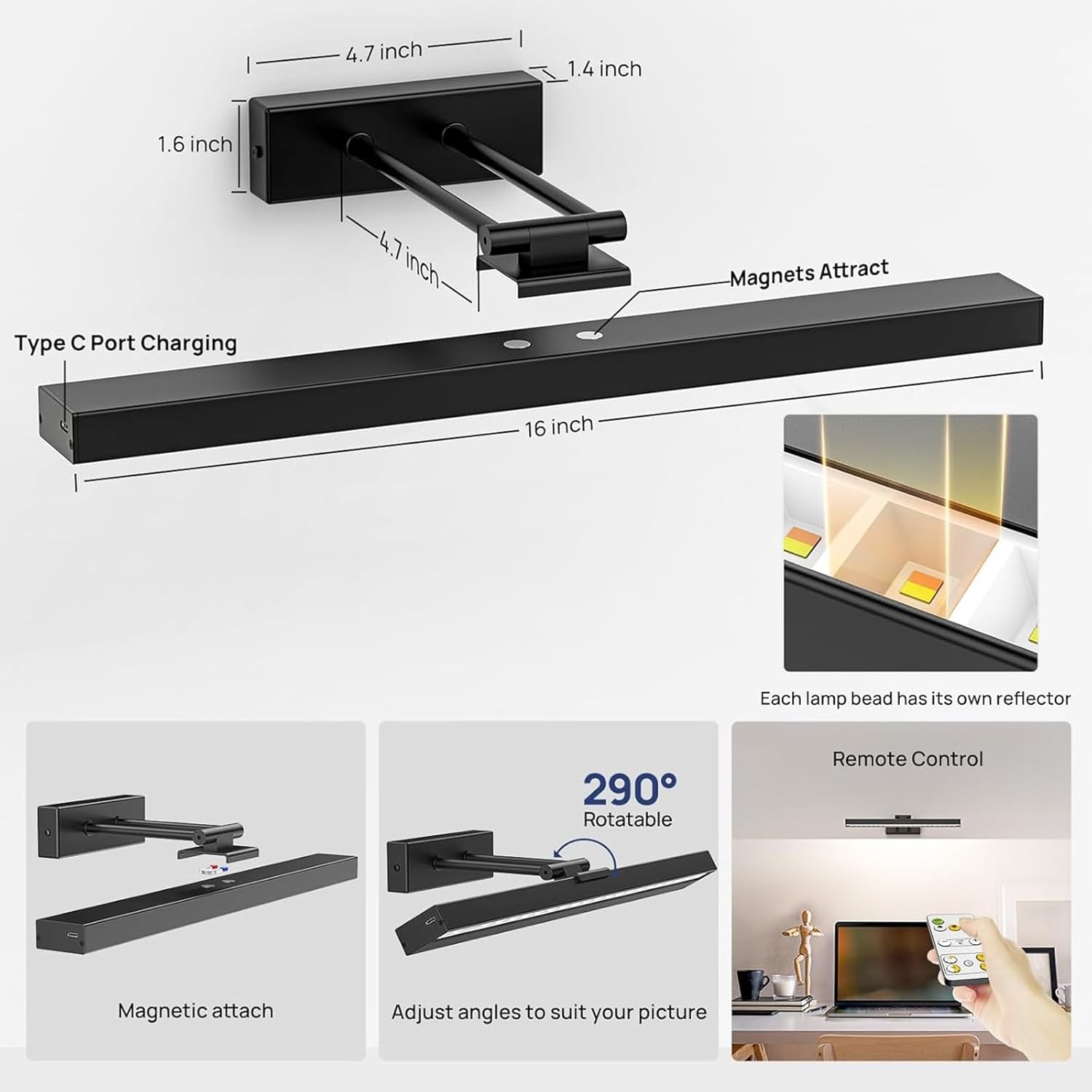 Luz LED Sem Fios para Quadros e Decoração
