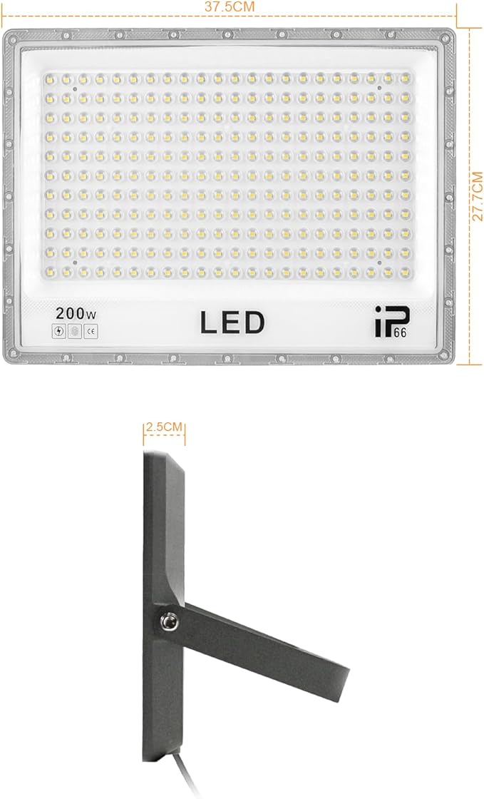 Projetor LED Exterior CREATESTAR 200W – 20.000LM Ultra Potente