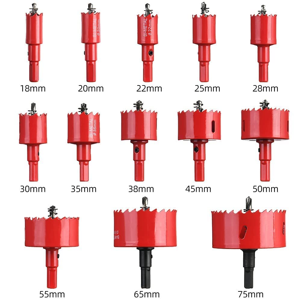 Kit de Serras Craneanas Bimetálicas Flintronic M42 – 13 Peças
