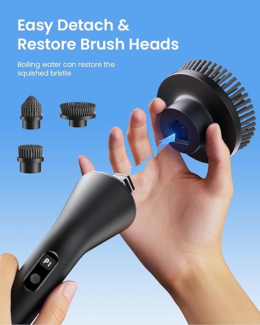 Escova Elétrica Rotativa Leebein com 7 Cabeças e Cabo Extensível