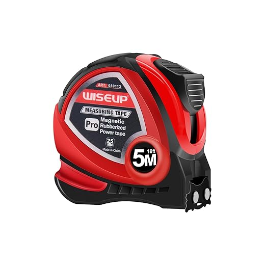 Fita Métrica Profissional 5m WISEUP – Auto-Bloqueio, Anti-Choque e Alta Precisão