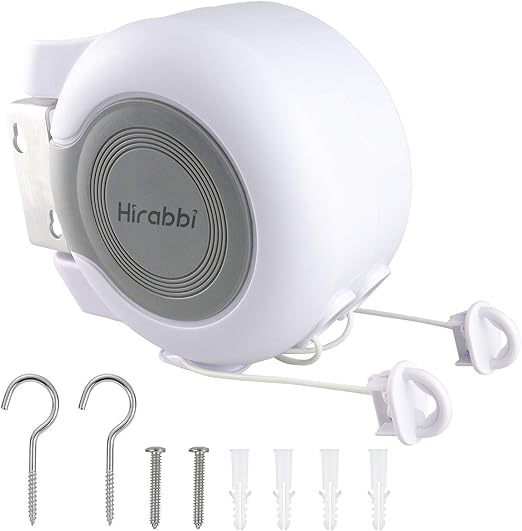 Estendal Retráctil Duplo 30m HOXSURY – Interior e Exterior, Resistente, Parede