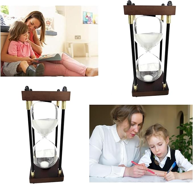 Temporizador de Ampulheta 30 Minutos – Rustico -Decoração em Madeira,