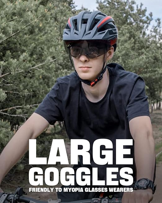 Capacete de Ciclismo para Homem com Viseira Magnética Removível