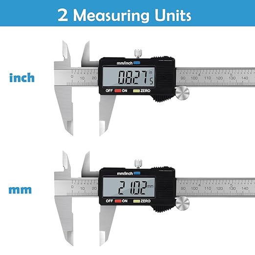 Paquímetro Digital 150 mm / 6" – Aço Inoxidável com Ecrã LCD ADORIC