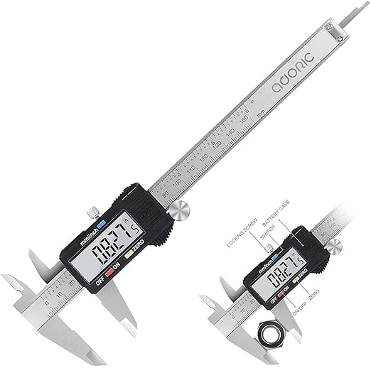 Paquímetro Digital 150 mm / 6" – Aço Inoxidável com Ecrã LCD ADORIC