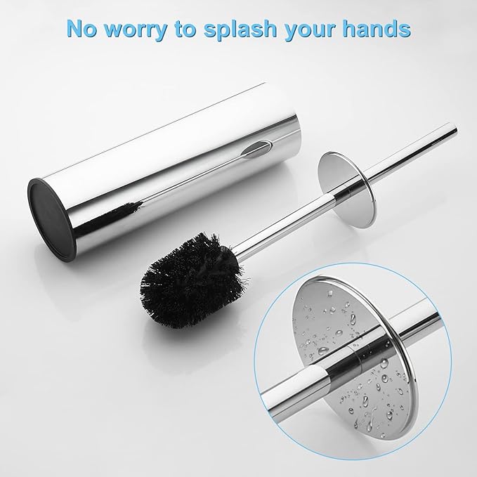 Escova Sanitária com Suporte em Aço Inox 304 (Cromado)